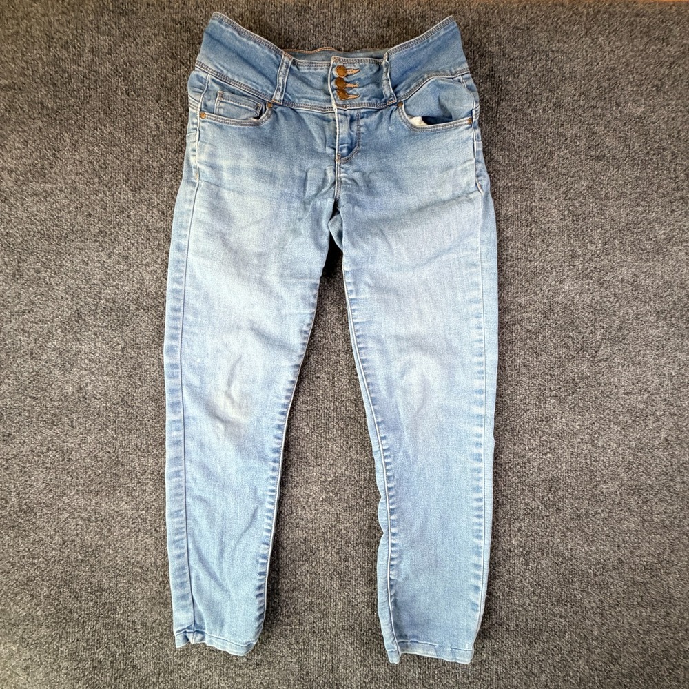 Wax Jean But I Love You Jeans Womens 28x25 Blue Denim Cotton Skinny Leg Low Rise